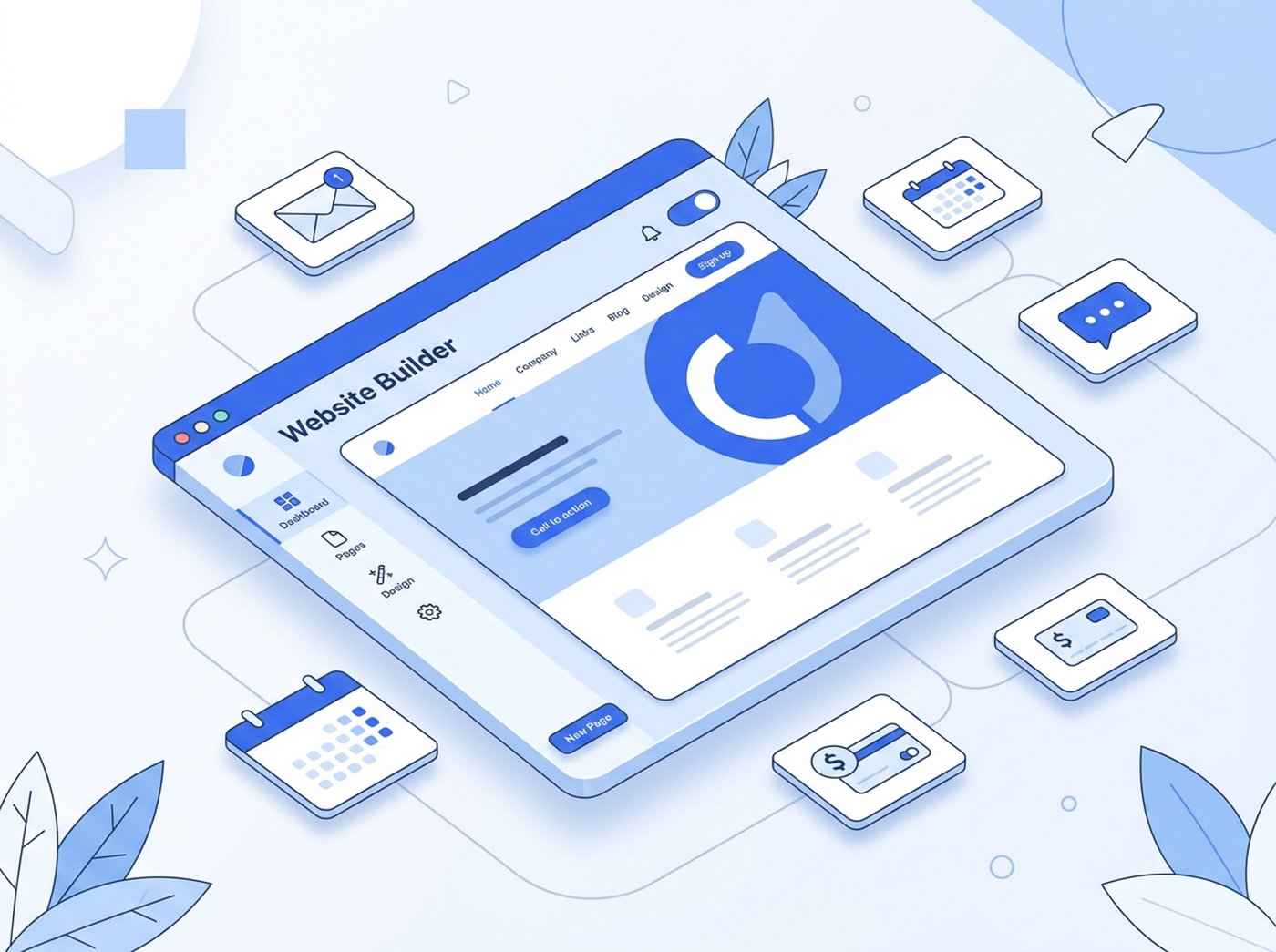 Your AI-built website connected to email, booking, chat, and payments